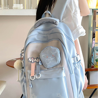 Sac à dos scolaire et de voyage unisexe géométrique mignon rouge bordeaux, grande capacité 36-56L, étanche, en polyester, avec fermeture éclair, pour étudiants