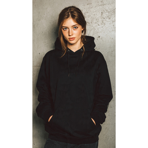 Sudadera Extra Grande para Mujer, Hombros Caídos, Manga Larga, Sudadera con Capucha, Top para Mujer, Sudadera de Forro Polar de 500 GSM - Product Image 1
