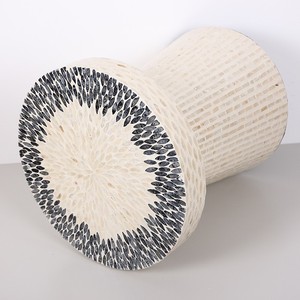 Meilleure collection de tabourets de comptoir en nacre, chaises, tabourets, poufs, lampe en nacre incrustée de capiz, table d'appoint dans le salon - Product Image 3