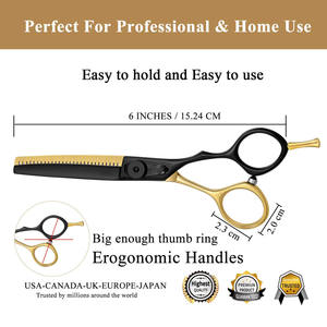 Professional <b>Thinning</b> Scissors New Model with comfort moveable thumb <b>ring</b> JSI Hair salon Barber Scissors BY EIZA INDS - Product Image 4
