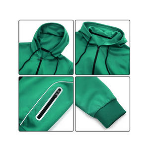 Survêtements d'hiver sur mesure pour hommes grande taille, coupe ajustée, col à capuche, styles écologiques, vente chaude, prix d'usine, ensemble de survêtements - Product Image 3