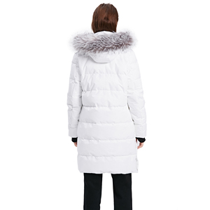 Femmes hiver fourrure à capuche doudoune respirant Camouflage Viscose doublure longue grande taille manteau matelassé - Product Image 4