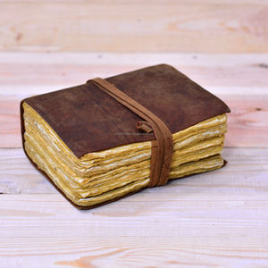 Antique livre ombres en cuir véritable relié A4 A5 A6 Journal fait à la main couverture rigide planificateur Deckle Edge Vintage papier meilleur cadeau - Product Image 3