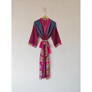 Kimono d'été en soie thermique pour femmes Robes douces à imprimé floral pour un usage domestique personnalisé mariée demoiselle d'honneur mariage maillots de bain Bikini - Product Image 1