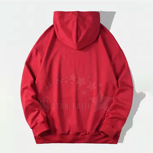 Sweat à capuche délavé à l'acide pour hommes de style urbain en coton mélangé avec strass détaillant motif imprimé scintillant pull d'hiver - Product Image 4