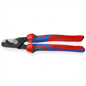 Tijeras para cables Knipex StepCut XL de 225 mm de grado industrial con mangos pulidos de confort y práctica función de corte escalonado, borde liso - Product Image 2