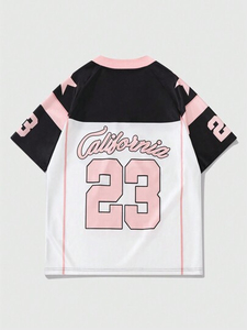 Les plus exigeants personnalisé Vintage hommes Boxy lâche fermeture éclair col surdimensionné haut court maillot de football T-shirts personnalisables - Product Image 5