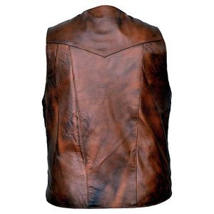 Veste de motard en cuir léger vêtements d'extérieur sans manches pour l'équitation streetwear voyage et gilet quotidien pour hommes de mode robuste - Product Image 2
