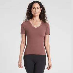 T-shirts pour femmes à imprimé animalier, coupe ajustée, col en V - Soie/coton de haute qualité, anti-rides, design tendance, nouveaux modèles, produits d'exportation - Product Image 3