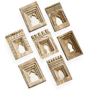 Gương gỗ chùa nhỏ Ấn Độ - Nhiều mẫu mã cổ điển & cổ xưa khác nhau để trang trí nhà cửa, nhà hàng & khách sạn - Product Image 4