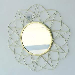 Stylish wall <b>mirror</b> for Home Hotel Bathroom <b>Gold</b> color wall <b>mirrors</b> Wall Mounted <b>Mirror</b> Stylish <b>Sun</b> Shape Best Room wall <b>mirrors</b> - Product Image 2