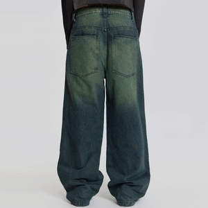 กางเกงยีนส์ทรงตรงสำหรับผู้ชายผ้ายีนส์ออกกำลังกายแนวสตรีทแวร์ผ้ายืดปานกลางฤดูใบไม้ผลิแฟชั่นลำลองทนทาน100% - Product Image 3