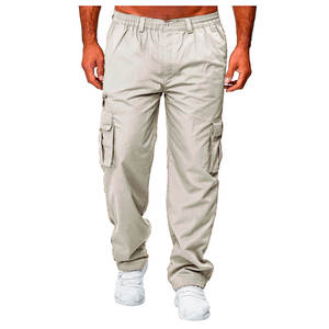 Nuevo personalizado 2025 moda deportes al aire libre Casual Multi bolsillos diseño hombres pantalones Streetwear en blanco Jogger Cargo pantalones para hombres - Product Image 3