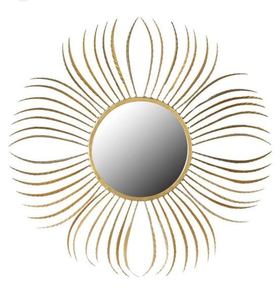 Miroir mural tendance au design Art Déco unique, fait main, éco-responsable, avec cadre en métal doré, qualité supérieure pour la maison et l'hôtel - Product Image 1