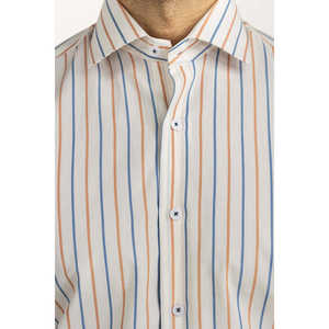 Modern Fit Striped <b>Dress</b> <b>Shirts</b> FS-STR25-247 100% Cotton Poplin Casual & Office Styles Sizes 3XL & 6XL Packaged Single - Product Image 4