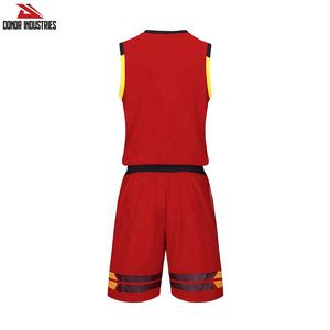 เสื้อบาสเก็ตบอลกางเกงขาสั้นเสื้อบาสเก็ตบอลพิมพ์ซับลิเมชันทุกขนาดพลัสไซส์ผลิตตามสั่ง - Product Image 3