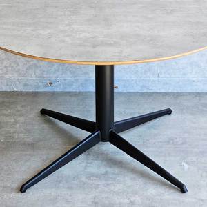 120cm Round Minimalist <b>Dining</b> <b>Table</b> BA68186 with Extendable Star-Shaped Iron Frame and Sintered Stone Top - Product Image 5
