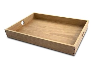 Bandeja de té de madera rectangular minimalista Aspecto natural para servir en cafeterías y restaurantes - Product Image 3