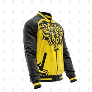 <b>Men</b>’s Casual Varsity Jacket Wholesale, <b>Thick</b> Polyester <b>Fleece</b> Material, Winter Warm Design, High Quality Finish, OEM Available - Product Image 4