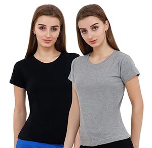 Camiseta Casual de Manga Corta Tejida para Mujer, 100% Algodón, Transpirable, Ecológica, Antiarrugas, de Secado Rápido para Verano - Product Image 2