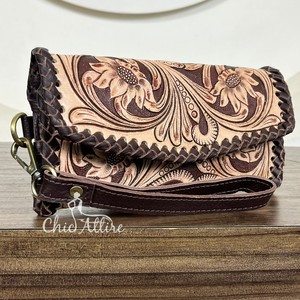 กระเป๋าสตางค์หนังแท้สำหรับผู้หญิงกระเป๋าคลัทช์หนังแท้ยาวหรูหราออกแบบโดยนักออกแบบจากโรงงาน - Product Image 1