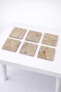 Posavasos de Travertino Hechos a Mano, Juego de Decoración de Mesa Minimalista de Piedra Natural - Product Image 5