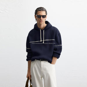 Hombres Mujeres Unisex Invierno Bordado a granel Logotipo personalizado Oversize Vintage Grueso Peso pesado Sudadera con capucha Sudaderas - Product Image 1