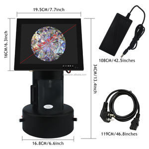 Boasta เครื่องดูไฟเพชร8นิ้วพร้อมไฟ LED เลนส์ปรับได้5-50มม. จอแสดงผล LCD เครื่องมือวัดการสังเกตไฟอัญมณี - Product Image 3