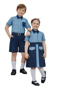 Ensemble uniforme de graduation de qualité export (Chemise, Jupe, Blazer, T-shirt) 100% Polyester Uniforme scolaire unisexe pour enfants Vente en gros gratuite - Product Image 4