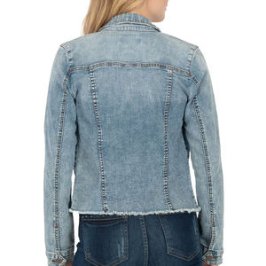 Women's 2024 Latest Design Denim <b>Jeans</b> <b>Jacket</b> Washed Cotton with Long Sleeves Breathable Feature Available in Low MOQ for Sale - Product Image 2