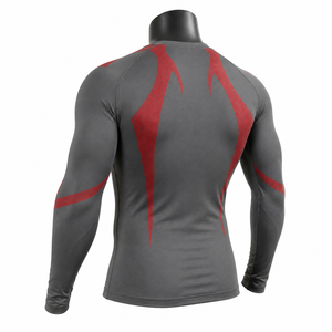 Sublimation Printed <b>Men</b>’s Long Sleeve Compression Shirt Graphic Gym Fitness Tight <b>Base</b> <b>Layer</b> Sportswear Custom OEM Wholesale - Product Image 6