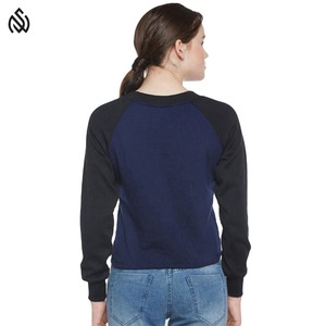Ropa de calle más vendida, sudadera transpirable para mujer, sudaderas sólidas ligeras, cuello redondo, mangas completas, ropa informal, servicio OEM - Product Image 2