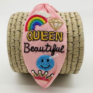 Diademas de tela bordadas y con cuentas personalizadas, citas únicas y diseños florales en 3D, diademas de moda hechas a mano de primera calidad - Product Image 5