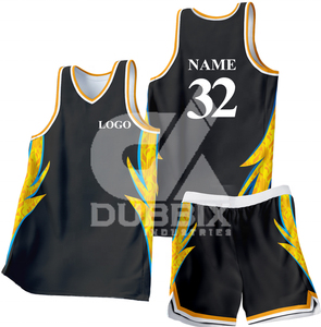 Conjunto de Uniforme de Baloncesto Personalizable para Niños y Hombres, Negro y Naranja, Reversible, 3D, Transpirable, para Clubes y Equipos, para Invierno y Verano, OEM - Product Image 5