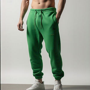 Pantalones de chándal de entrenamiento de peso pesado de alta calidad para hombres Pijama de pantalón de Jogger de cintura alta con cordón - Product Image 5