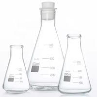Gelas Laboratorium Kimia 50ml Botol Erlenmeyer Bergraduasi dari Kaca Borosilikat