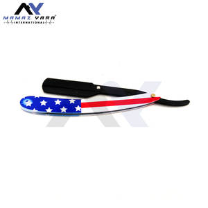 American Pattern Beauty <b>Straight</b> Edge Barber Razor for Men Stainless Steel Swing Lock Shaving Razor with Smooth Shaving Razors - Product Image 3