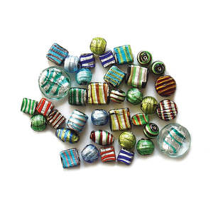 Fabricant indien de perles de verre enveloppées de feuille d'argent pour la fabrication d'accessoires de bijoux et d'articles décoratifs, prix fournisseur en gros - Product Image 2