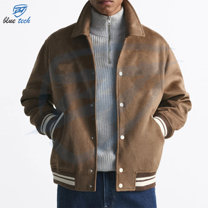 Veste universitaire en toile de qualité supérieure, streetwear, manches longues, col montant, vêtements de mode, prix bas, unisexe - Product Image 1