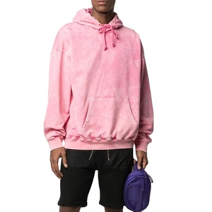 Sudadera con capucha lavada con ácido para hombre Custom Blank 100% algodón Low MOQ Precios al por mayor Color sólido liso para el invierno - Product Image 1