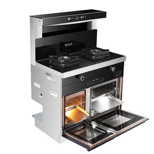 Venta de Fábrica: Cocina Integrada con Vaporera y Horno, Campana Extractora de Succión Lateral, Juego de Estufa de Gas Doble para el Hogar - Product Image 2