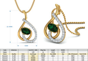 Dainty <b>Pendant</b> Necklace Boho Brass Jewelry for Women 18k Gold Plated <b>Emerald</b> Teardrop Wholesale <b>Pendant</b> - Product Image 4