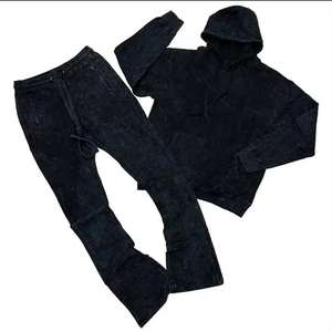 Meilleur prix Pantalon évasé personnalisé, survêtement de jogging vintage délavé au soleil et à l'acide pour hommes - Product Image 2