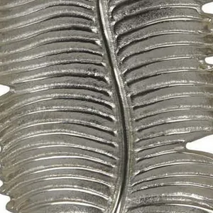 ตกแต่งบ้านรูปปั้นใบเดี่ยวทำจากอะลูมิเนียมแผ่นหินอ่อนสีขาวชุบด้วยนิกเกิลตกแต่งบนโต๊ะ - Product Image 3