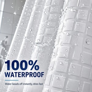 ARODDY Rideau <span class=keywords><strong>de</strong></span> Douche 3D en PEVA, Imperméable et Anti-Moisissure, Gaufré, 72x72 Pouces avec Crochets – Vente en Gros - Product Image 3