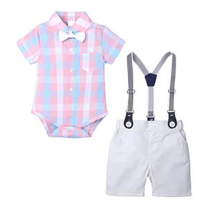 Traje Formal para Niños, Traje de Caballero con Corbata de Moño, Tirantes, Pantalones Cortos, Traje de Etiqueta para Boda, Ropa para Fiesta de Cumpleaños, Ropa para Bautizo, Venta al por Mayor - Product Image 2