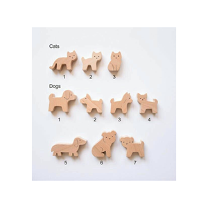 Un ensemble de 10 jouets faits à la main en bois respectueux de l'environnement-Jouets pour bébés en bois, jouets en bois pour tout-petits - Product Image 2