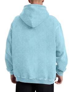 Nuevo logotipo personalizado y diseño básico algodón mezclado acogedor tejido polar Sudadera con capucha para hombres cómodo ajuste relajado sudaderas con capucha para ropa de invierno - Product Image 2