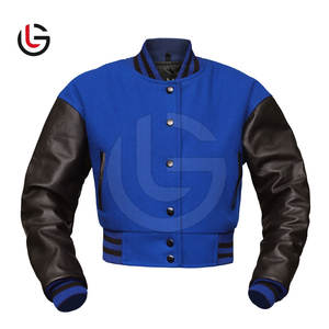 Chaqueta con letras recortada para mujer de talla grande, venta al por mayor, chaqueta con letras recortada sostenible para mujer - Product Image 5