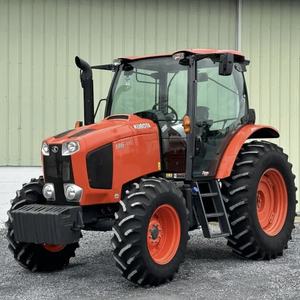 Tracteur à roues Kubota M6-141 d'occasion 4x4 rouge, équipement agricole multifonctionnel d'occasion - Product Image 3